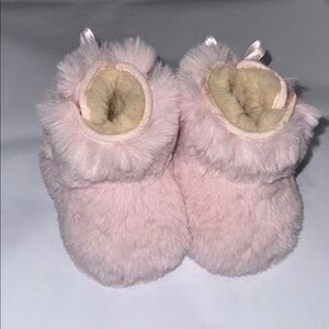 UGG Pink Fluffy Baby Booties Size 0/1
